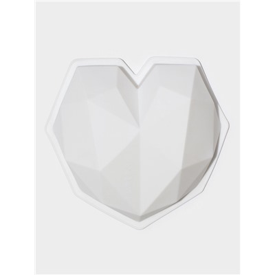 Форма для муссовых десертов и выпечки KONFINETTA «Геометрия любви», силикон, 21.5×20×6 см, белая