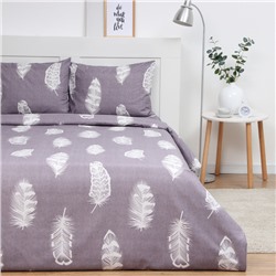 Постельное бельё евро «Экономь и Я» Feather, полисатин