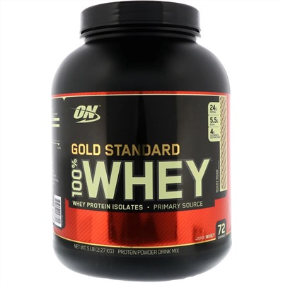 Optimum Nutrition, Gold Standard 100% Whey, сыворотка со вкусом шоколадного мороженого, 2,27 кг (5 фунтов)
