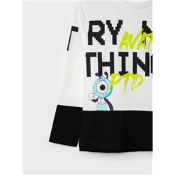 Фуфайка трикотажная для мальчиков (футболка с длинными рукавами)