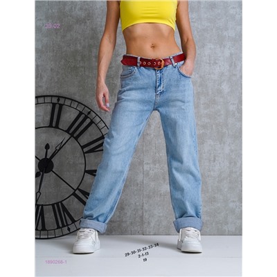 джинсы с ремнем бронь 1890268-1