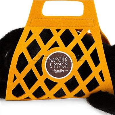 Кот Барсик в сумке черный 35