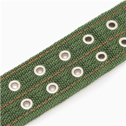 Ошейник четырехслойный, 80×4.9 см, ОШ 65-75 см, полиэстер, зелёный