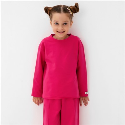 Футболка детская с длинным рукавом KAFTAN, размер 30 (98-104 см), розовая