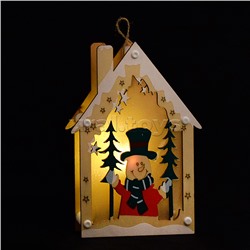 Новогоднее украшение "Дедушка Мороз" 20*13,8см, со светом, в пакете