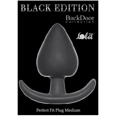 Чёрная анальная пробка Perfect Fit Plug Medium - 9 см.