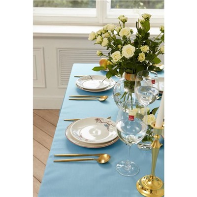 Скатерть Этель Elegance 150×180 ±3 см, цв.серо-синий, пл. 192 г/м², хл с ВГМО