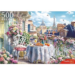 Пазлы 500 "Завтрак на балконе в Париже"
