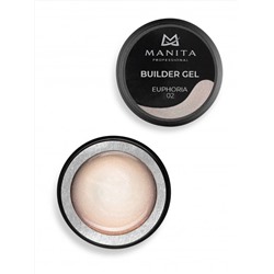 MANITA Гель моделирующий для ногтей с хлопьями юки / Builder Gel Euphoria №02, 15 мл 28101