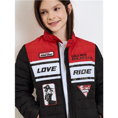 Куртка текстильная с полиуретановым покрытием для девочек