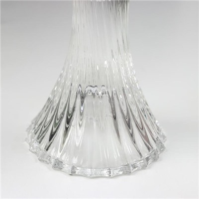 Стеклянный подсвечник на 1 свечу «Виток», прозрачный, 13.5×7×7 см