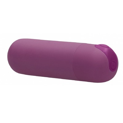 Фиолетовая перезаряжаемая вибропуля 7 Speed Rechargeable Bullet - 7,7 см.