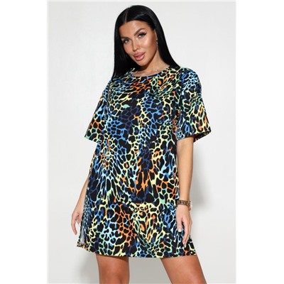 Футболка 131 удлиненная (Леопард)