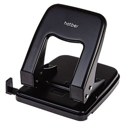 Дырокол на  40 л. металл "Record" черный ,с линейкой 092225 Хатбер