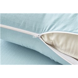 Комплект постельных принадлежностей, простыня на резинке  Борт 25 + 2 наволочки 70*70 голубой