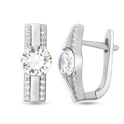 Серьги из серебра куб.циркон., МЦВ167