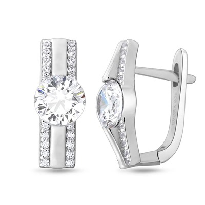 Серьги из серебра куб.циркон., МЦВ167