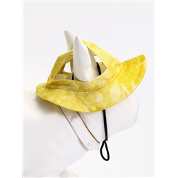 Панама для собак и кошек, размер L, ОГ - 42 см, вес 15-45 кг, жёлтая