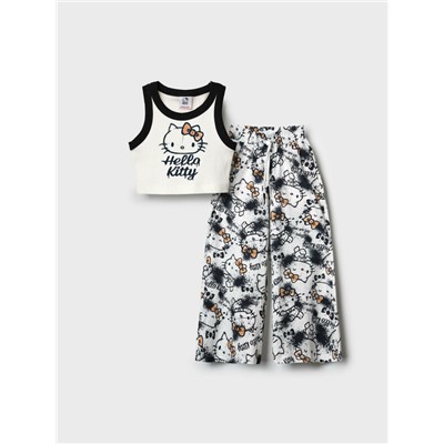 Комплект трикотажный для девочек: топ, брюки