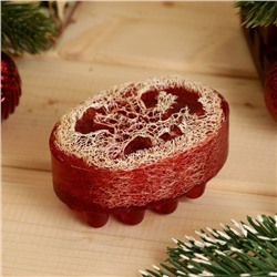 Массажное мыло с люффой "Брусника - Корица" 100 г