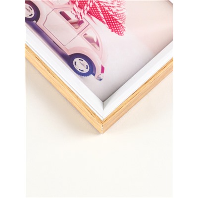 Фоторамка - коллаж на 6 фото 10×15 см «Двухцветная», пластик, 29.5×46.5×2 см