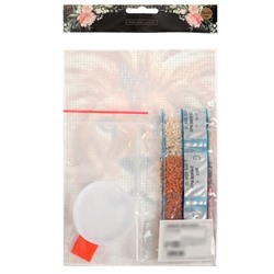 Алмазная мозаика с полным заполнением на холсте «Лев», 15×21 см