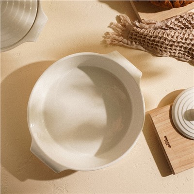 Форма для выпечки SL Home «Санторини», 2.2 л, 28.8×25.6×6 см, жаропрочная керамика, белая