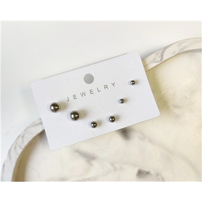 Серьги из стали (3 пары)