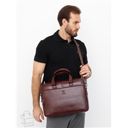 Портфель мужской кожаный 68001 brown Fuzhiniao в Новосибирске