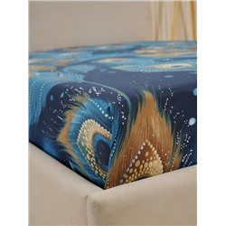 Простыня бязь люкс - Перо павлина