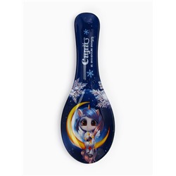 Подставка под ложку новогодняя «Сияй», 21×7.5×2 см, стекло