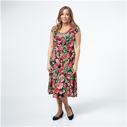 Платье, трикотаж, красный