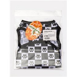 Майка для животных «Шахматы», размер L, ДС 34 см, ОГ 46 см, ОШ 34 см