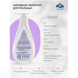 Молочко для малыша AQA DERMIKA липидное, 250 мл