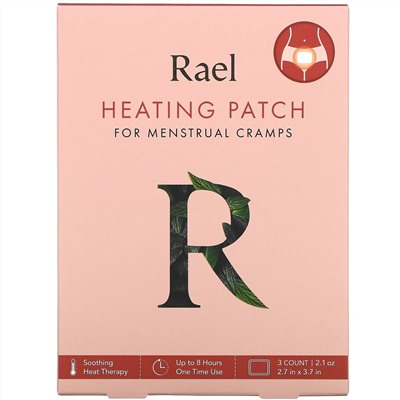 Rael, Heating Patch for Menstrual Cramps, 3 Patches, 0.7 oz Each