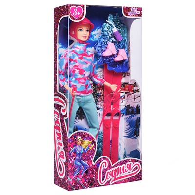 Кукла София 29 см. Лыжи (руки и ноги сгиб., аксесс.) в коробке