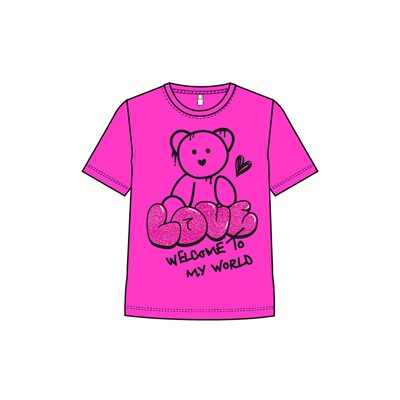 Фуфайка трикотажная для девочек (футболка)