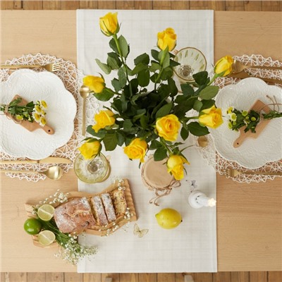 Дорожка на стол «Этель» Wild flowers, 40×149 см, 100% хлопок, репс 220 г/м²