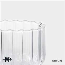 Стакан Magistro «Полоска», 260 мл, 7.6×9 см, стекло, прозрачный