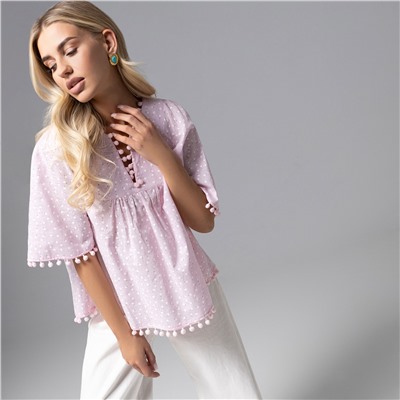 Блуза из 100% хлопка, Летний фольклор