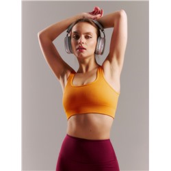 Топ спортивный в рубчик женский ONLYTOP, размер S, абрикосовый