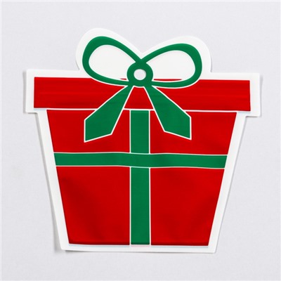 Пакет подарочный новогодний «Подарок», с zip - lock застежкой 15×15.5 см