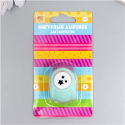 Фигурный дырокол для бумаги «Арт Узор. Три звёздочки», d=0.8 см, 3×2.5×2.5 см, МИКС