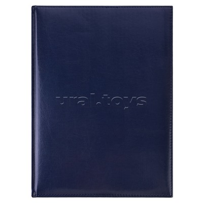 Бизнес блокнот "Attomex. Visa" A4 (210 ммx290 мм) 120 стр, белая бумага 70 г/м² в клетку, печать в 1 краску, твердая обложка из искусственной кожи с поролоном, отстрочка, 1 ляссе, в термоусадочной пленке, темно-синий