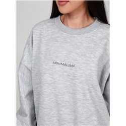 Худи утепленная "Грина" (Серый меланж)