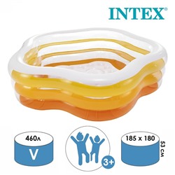 Бассейн надувной INTEX «Звезда», надувное дно, 185×180×53 см, от 3 лет, 56495NP
