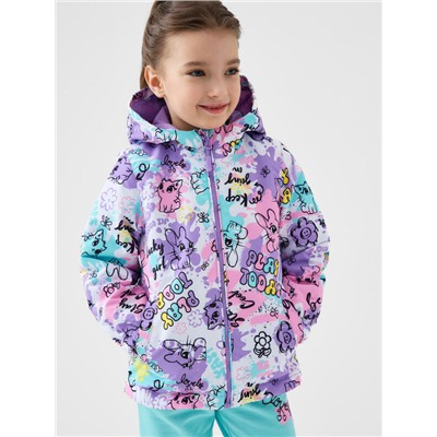 Куртка текстильная с полиуретановым покрытием для девочек (ветровка)