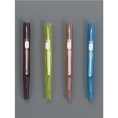 Щеточка для бровей и ресниц, 2в1, 7 см, МИКС