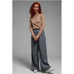 8529/1 футболка с дл.рукавом (Бежевый_ключик)