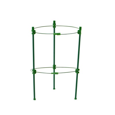 Кустодержатель, d=18 см, h=30 см, 2 кольца, металл, зелёный, Greengo